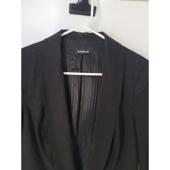 Bebe Blazer Jacket Size 8 Black - Picture 2 of 9